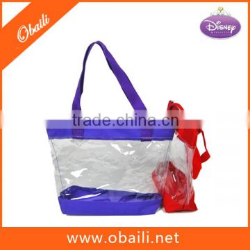 Promotional Clear tote bag /PVC Transparent Shopping Bag /Beach Bag