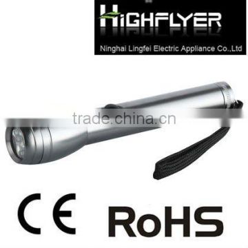silvery 14 cm long 6LED flashlight LFL210-6