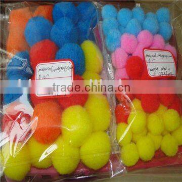 provide size polypropylene pom, poms ,pompons 50pcs/bag