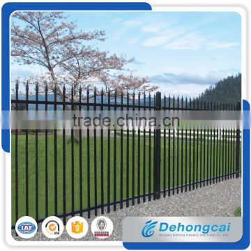 Wholesale & low price black powder painted steel fence /Aluminium Fence for Garden /welding steel Fence