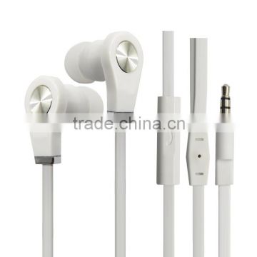 High quality popular falt cable cheap earphones for phone headphones made from shenzhen