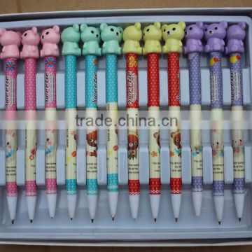 Automatic pencil cartoon promional pencils sets for multi-color pencil