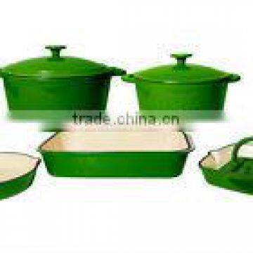 colorful cast iron cookware