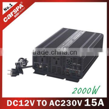 UPS series 12V dc TO 230V ac 2000W 15A modified sine wave power Inverter with charger (UPS2000)