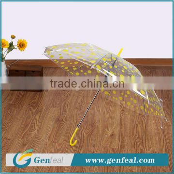 women fashion small POE material transparent umbrellas with dot design