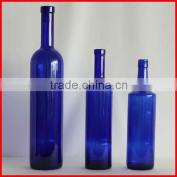 blue raw material glass bottle