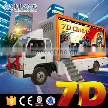 electric/hydraulic 6dof platform 7d mobile cinema 9d truck mobile cinema