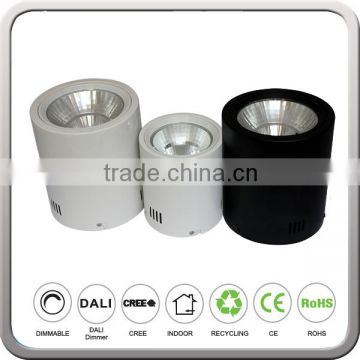25W surface mounted ceiling downlight white/black cylinder down light 100lm/W