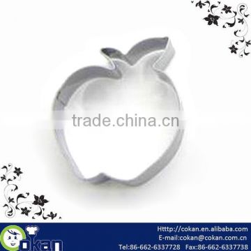 Apple Shape Stainless Steel Cookie Cutter with botton,Biscuit Cutter CK-CM0152