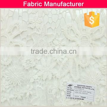 100% polyester for tablecloths soft hand feel embroidery lace high end lace dyeing