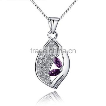 New Fashion 925 sterling silver AAA clear CZ Evil Eye necklace pendants
