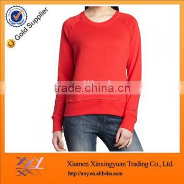 Leisure Blank Women 100 polyester Sweatshirts in RED