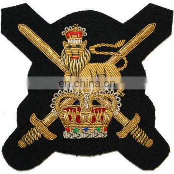 Crests and Badges Hand Embroidered Bullion Wire Blazer, Premium Quality