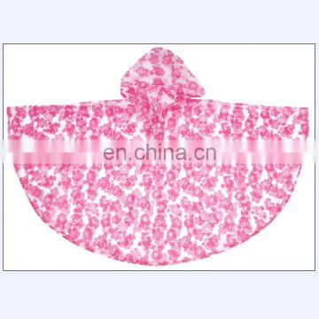 PVC Kids Rain Poncho with all-over printing