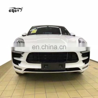 PP material high quality GTS style body kit for Porsche macan front bumper rear bumper carbon fiber and wing spoiler