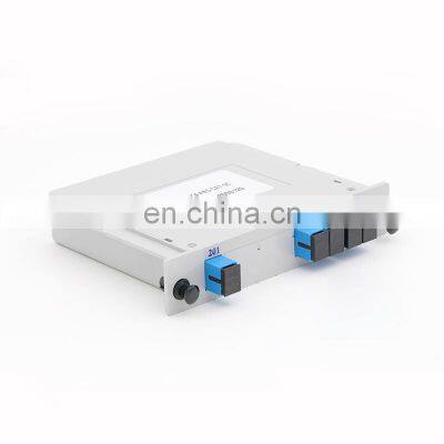 1*4 Cassette/LGX Box PLC Splitter SC UPC Plug-in PLC Fiber Optic Splitter