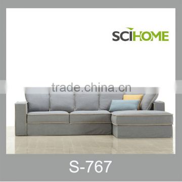 Latest L-Shaped Sofa Living Room Furniture Sectional Fabric Sofa Set