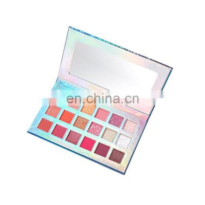 Flip Top Eyeshadow Palette Paper Packaging Empty Make Up Cosmetics Magnetic Glitter Pigmented PaletteSupplier