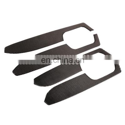 Applicable to 14-18 Toyota Smooth car door armrest panel decorative patches. Real carbon fiber (soft) 4-piece set