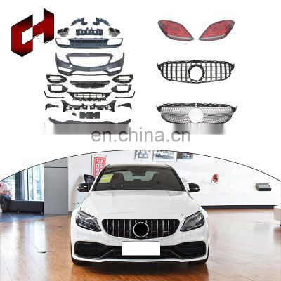 CH Hot Sales Headlight The Hood Exhaust Grille Carbon Fiber Body Kit For Mercedes-Benz C Class W205 2015+ To C63 2019