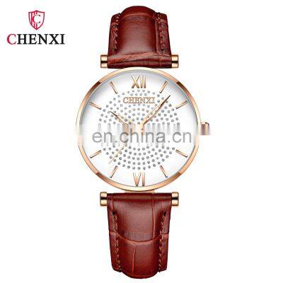 Chenxi 310 Latest Analog Women Quartz Watches Roman Dial Luxury Ladies Watch Diamond