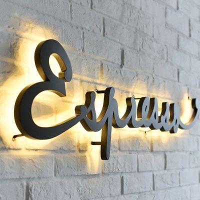 Led Advertise Illuminate Sign Custom Logo Signage Frontlit Business Signs Stainless Steel Letters