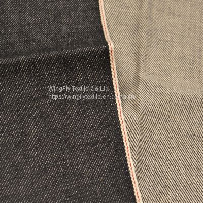 14oz Hot Sale Competitive Price Black Raw Denim Jeans For Clothing and Pants