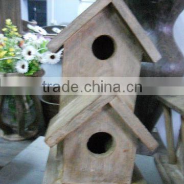 Christmas Miniature Vintage Small Wood Crafts Bird House