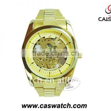 Stainless Steel Case watch hollow out mechanical movement watch
