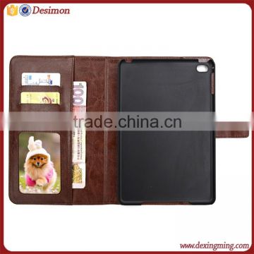 Flip PU leather tablet case back cover for ipad mini 4 case cover