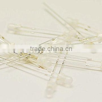 White LED Diode 3MM Round With Domed Top Light Emitting Diode ( Lens Color Diffused White )