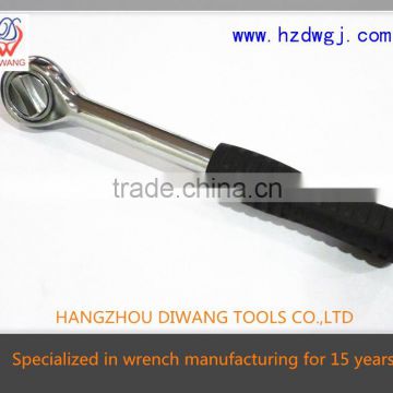 Round-headed Metal-cap Soft Rubber Ratchet handle Wrench