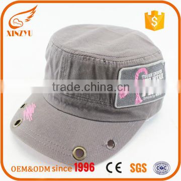 100% cotten summer fashion pink military cap for women snapback cap