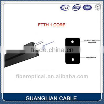 2016 hot G657a LSZH sheath 1F outdoor ftth fiber optic cable