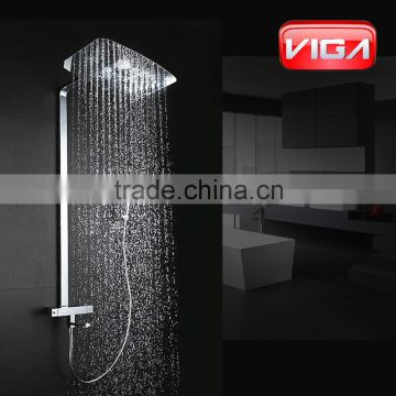 Luxury rain shower with shower hand thermostatic shower column