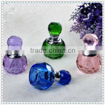 Decorative Small Crystal Coloful Perfume Bottle For Party Favor