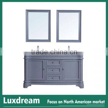 60 inch ice grey classic bathroom vanities for USA market