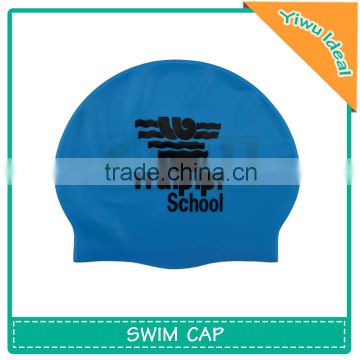 Personalized Logo Silicone College Blue Swim Caps
