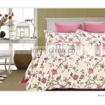 12868 comfortable Cotton Bedding set rotary design pink flower beddings