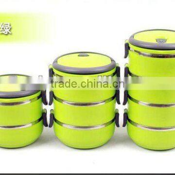 2012 Brand New Stainless Steel Colorful Lunch Box,1.4/2.1/2.8L