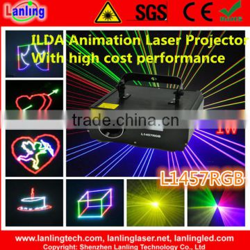 1W RGB disco laser for ourdoor indoor night club lighting