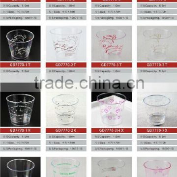 free shipping transparent pudding cup