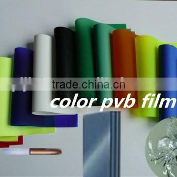 clear&color PVB film for laminated tempered glass