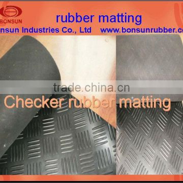 3mm thickness anti slip checker rubber flooring mat