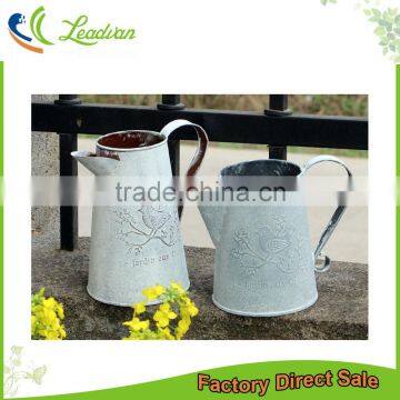 chinese handmade unique design watering can garden bird flowerpot with metal handle