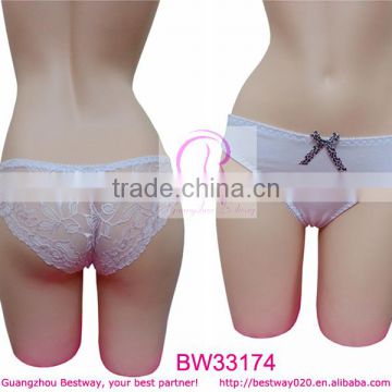 Soft front cotton briefs back sexy see through lace panties for girls women ladies