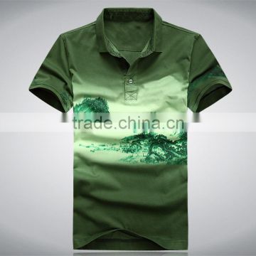 new men's polo t-shirt embroidery design casual style