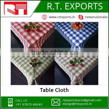 100% Yarn Dyed Cotton Tablecloths