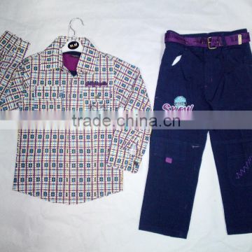 Little boy cotton kids 3 piece sets children clothing manufacturer