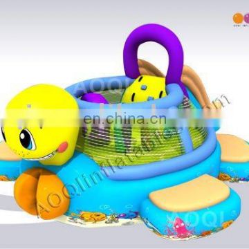 2016 lovely inflatabl cartoon turtle combo small indoor inflatable combos in inflatable bouncer for kid